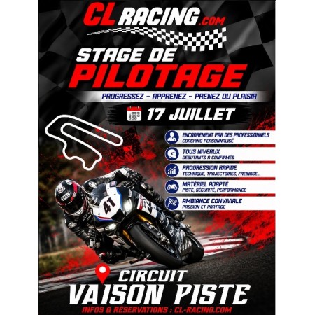 Stage Moto Vaison Piste 17 Juillet 2026